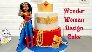 Wonder Woman Fondant Cake Topper l birthday cake l toy cake l fondant cake l design cakel crown cake