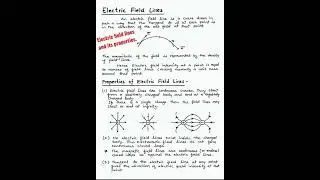 Q.3.Electric Field lines and it's properties#physics#electric #field #lines#very important questions
