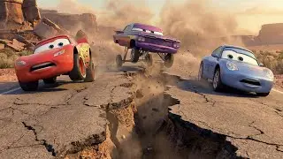The Road Split in Half! McQueen Faces the Ultimate Canyon Jump 💥🚗 | Cars Toons 3D Animation