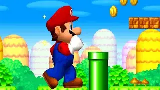 New Super Mario Bros. DS - World 1- All Star Coins and Secret Exits [2K 60FPS]