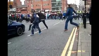 UK fight Norwich football fans regret taunting Chelsea football hooligans this afternoon. 23.10.2021