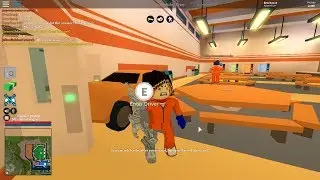 Roblox - Jailbreak Car inside the Cafeteria!!