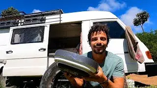 GANHAMOS UMA MINI MAQUINA DE LAVAR ROUPAS QUEBRADA, CONSERTAMOS E AGORA LAVAMOS ROUPA NO MOTORHOME