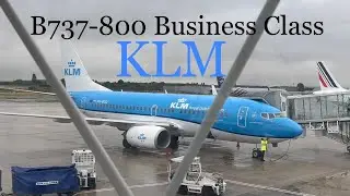KLM Paris - Amsterdam Business class B737-800  KL1224