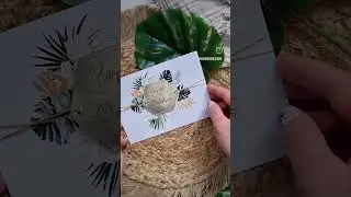 Greenery & Gold customized wedding invitation with magnetic monogram 🥰