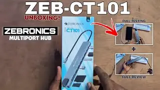ZEBRONICS CT101 10 In 1 Multiport Hub - Unboxing and Review | Best USB connector unboxing and review