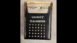 Vintage Omegas Deluxe Transistor Radio AM Band 8 Transistors Japan, Circa 1961
