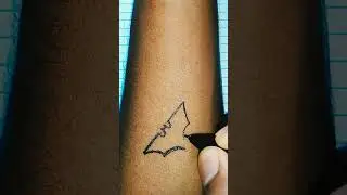 Tattoo Batman 🔰😍 Logo's with pen #drawing #viral #shorts #batman