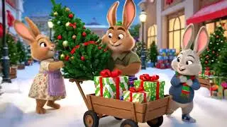 Bunny Family Christmas Shopping 🎁🐰 | Gifts, Decorations & Holiday Joy | The Bunny Family Show #bunny