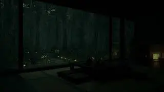 Calming Rain at a Mountain Cabin (No Ads) 🌧️ | Dark Bedroom Atmosphere for Deep Night Sleep & Rest