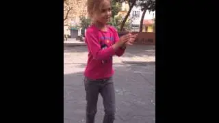 Young gitano girl dancing flamenco.  MUST SEE