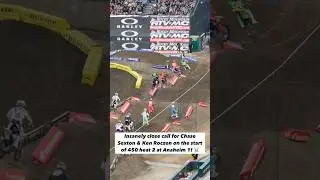 Close Call for Sexton & Roczen at A1! #dirtbike#motocross#racing#fyp#iphone#viral#bike#rider#race