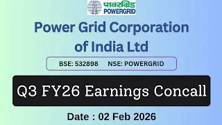 Power Grid Corporation India Q3 FY26 Earnings Concall |Latest Share News #Powergrid #Q3FY26 #Concall