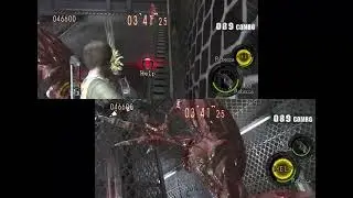 Resident Evil 5 Mercenaries Experimental Facility Rebecca & Rebecca 150 Combo Split Screen