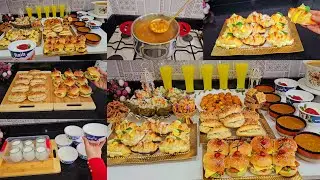 تهليت فيك بطبيلة الفطور كاااامله مكموله 😍 فطور عشاء وسحور/خبيزات البركر/ميني باكيط/كويرات الدجاج/سل