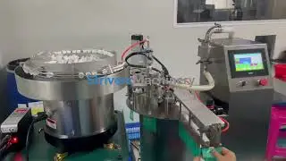 Automatic single head self standing spout bag filling, cap feeding,and capping machine