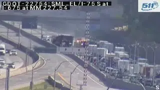 Crash blocks I-75 south at I-675 traffic in Henry County