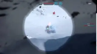Luke Skywalker taking out a Chicken Walker like an anime bad ass