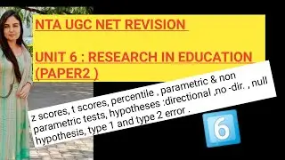 UNIT 6 RESEARCH IN EDUCATION |IMPORTANT TOPICS |PAPER 2 | SEEMA DESWAL