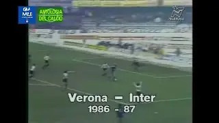 1986-87 (15^ - 11-01-1987) Verona-INTER 2-1 [Altobelli,Elkjaer,Elkjaer] HLTS Telenova