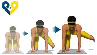 Les meilleures exercices pour les fesses: Lancer lat&eacute;ral avec le genou fl&eacute;chi