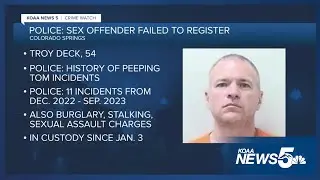 Colorado Springs man failed to register as a sex offender, may be more victims