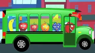 Fruits Wheels On The Bus, Fruits Song and Children Rhyme