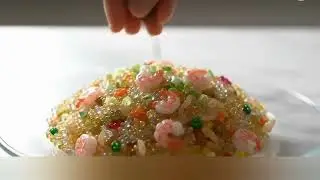 ASMR Glass Food Cooking 🧊 Relaxing Sounds & Crackling Fire