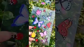 Painting on a transparent sheet🦋 | Easy painting ideas 🌈