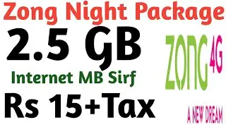 Zong Good Night Offer|Zong Night Internet package|Zong Daily Internet package|Zong Night package Cod