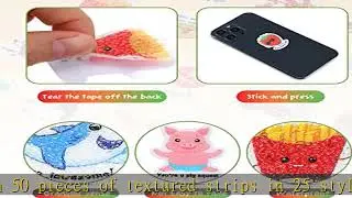 50 Pcs Anxiety Sensory Stickers Calm Stickers Reusable Sensory Strips Adhesive Textured Strips Toys
