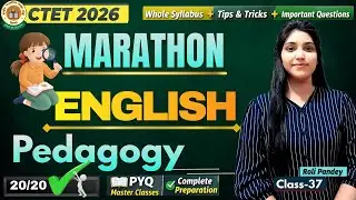 CTET English Pedagogy Marathon | Class-37 | Top 50 Questions CTET Feb 2026 By Roli Pandey