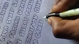 Comment Your Name & Get Bubble Letter Art LIVE 🔴 Darklightarts143#calligraphy #art #fonts #artlovers
