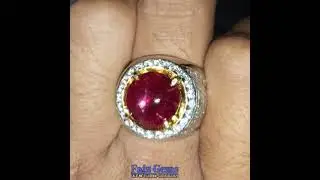 [PART 2] HQ NATURAL STAR RUBY 5.21CT NO TREATMENT TOP RED PIGION COLOR