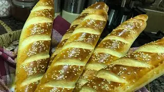 خبز الباغيت بكل إحترافية خفيف و مقطن و بنين و ناجح 💯 يليق لشهر رمضان و النتيجة رهيبة(baguette)