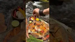 🔥 River Side Grilled Fish Platter with Rice & Veggies | FoodieX Boy