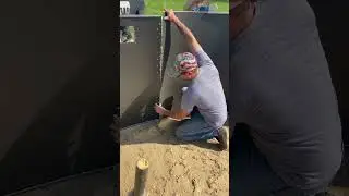 ABOVE GROUND POOL WALL INSTALL  #shortsvideo