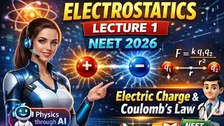 Electrostatics Lecture 1 for NEET 2026|Electric Charge & Coulomb&rsquo;s Law |Physics through AI#neet2026