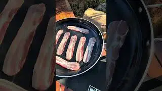 Bacon on the Cadac Paella pan