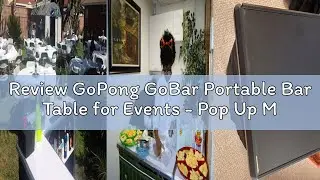 Review GoPong GoBar Portable Bar Table for Events - Pop Up Mobile Bartending Station with Travel Car