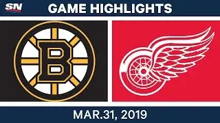 NHL Game Highlights | Bruins vs. Red Wings &ndash; March 31, 2019
