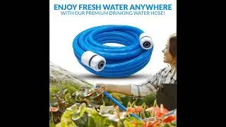 Premium 3-Layer Food-Grade Water Hose &ndash; Includes Faucet & Click-Lock Connector