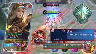SOLO RANK! TIM MERAGUKAN LANCELOT MUSERZA?! THEY WANT TO BAN MY LANCELOT! TOP GLOBAL LANCELOT - MLBB