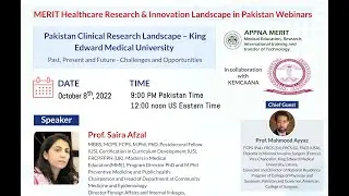 Pakistan Clinical Research - King Edward Medical University - Healthcare Research Webinar 28