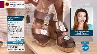 Italian Shoemakers Bailee HBand Wedge Sandal
