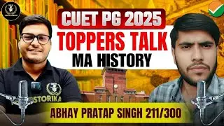 CUET PG History Topper Abhay Pratap 211/300 Toppers strategy for History Students 2026#cuet #air1