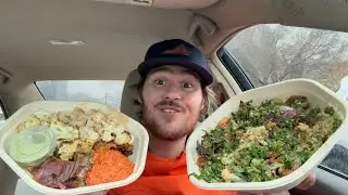 Обзор блюд Sweetgreen: салат из цветной капусты с чесноком и пармезаном, а также блюдо из курицы ...
