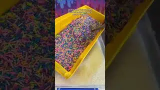 BIRTHDAY CAKE KRISPIES SLUSHEE SLIME ASMR | POUR, POP, STRETCH w/VICTORY PELLETS #asmrslime