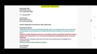 FORMAL LETTER (Application), Format & Example 
