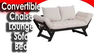 HOMCOM 3 Position Convertible Chaise Lounge Sofa Bed